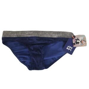 Joy Lab Womens Small Swim Bottoms Blue Gray Modern Coverage Drawstring #2470